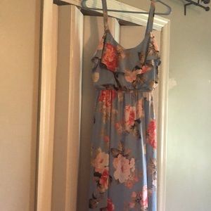 Three pink hearts Maxi Dress